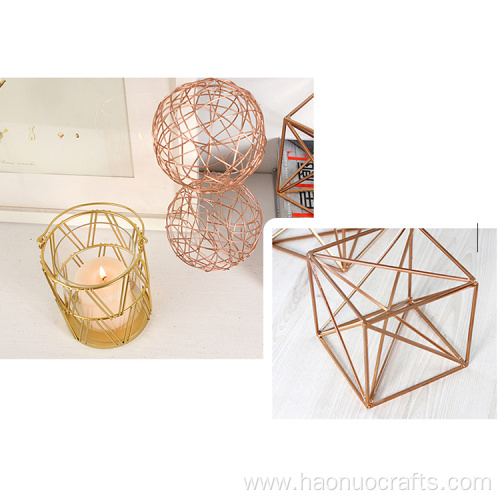 simple geometric luxury creative candlestick decoration